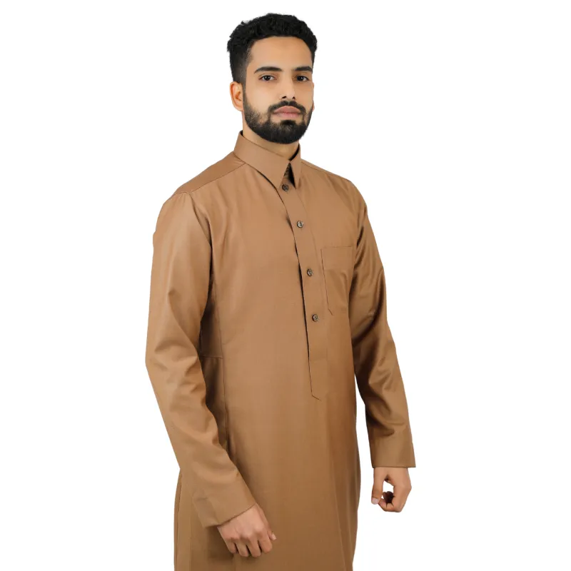 ثوب سعودي شتوي بنـــــي