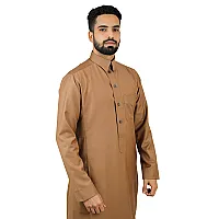ثوب سعودي شتوي بنـــــي - صورة